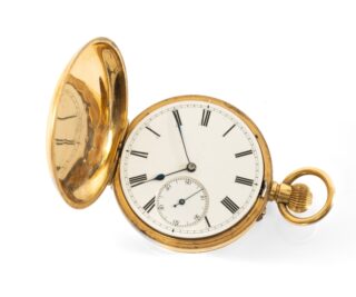 18CT Gold Hunter Pocket Watch
