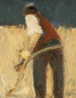 Will Roberts Oil 'Man with Scythe'