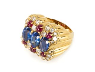 18CT Gold Multi-Gem Dress Ring