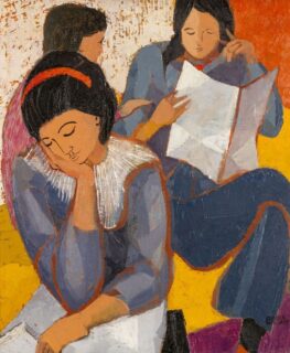 Claudia Williams Oil 'Listening to Music'