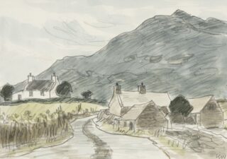 Sir Kyffin Williams RA Watercolour & Pencil