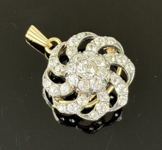 Diamond Pendant Brooch