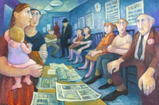 Muriel Delahaye Oil 'The Waiting Room'