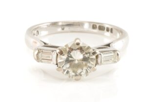 18CT White Gold Solitaire Diamond Ring