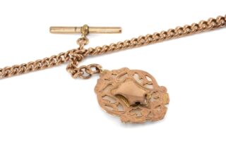 9CT Gold Curb Link Albert Chain