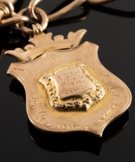 9CT Gold Large Chain Link Watch Albert