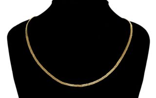 Gold Flat Curb-Link Necklace