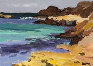 Donald McIntyre Acrylic 'Rocks and Sea, Iona'