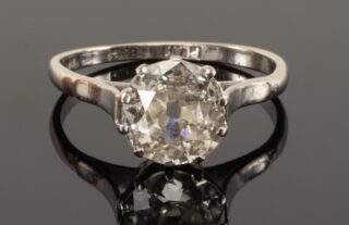 18CT White Gold & Platinum Diamond Solitaire Ring