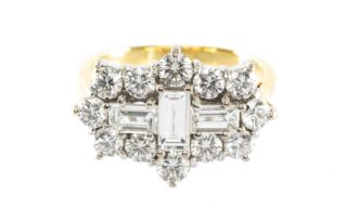 Diamond Cluster Ring