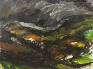 Peter Prendergast Acrylic 'Grey Evening, Nant Ffrancon Valley'