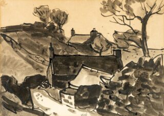 Sir Kyffin Williams RA Ink Wash
