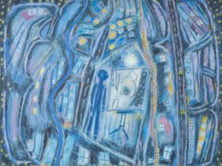 Ernest Zobole Oil 'Painter, Ystrad Penrhys'