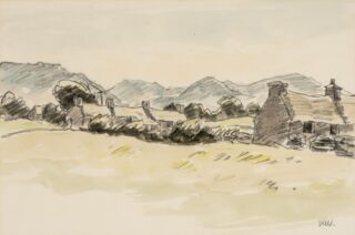 Sir Kyffin Williams RA Watercolour & Pencil