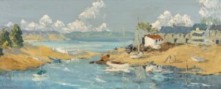 Charles Wyatt Warren Oil 'View of Abersoch'