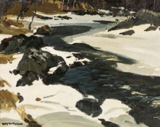 Donald McIntyre Oil 'Winter, River Ogwen'