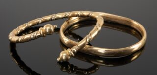 14CT Two-Colour Gold Torque Bangle