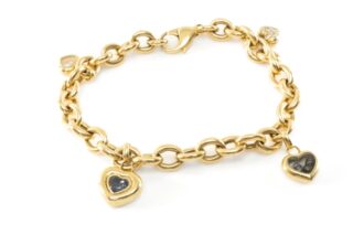 Yellow Metal Charm Bracelet