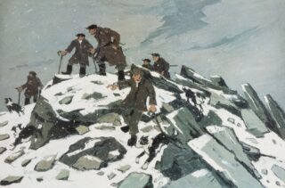 Sir Kyffin Williams RA Print 'Ffermwyr Ar Y Glyder Fach'