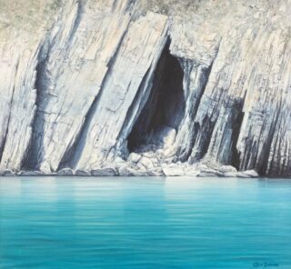 Ceri Auckland Davies Egg Tempera 'Cave Strata, Caldey Series'