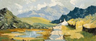 Charles Wyatt Warren Oil 'The Road to Snowdon'