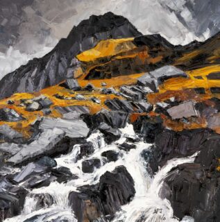 Aled Prichard-Jones Oil 'Afon Idwal, Tryfan'