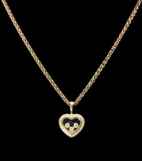 18ct Gold Chopard 'Happy Diamonds' Pendant
