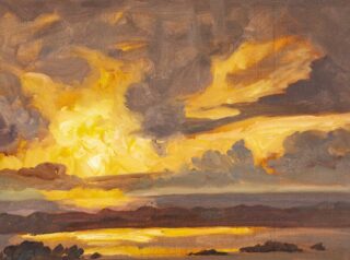 Christopher Williams Oil 'Evening, Kenfig Sands'