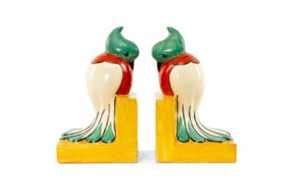 Clarice Cliff L'Oiseau Fantail Bookends