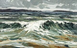 Edwin Forrest Oil 'Sea Towards Puffin Isle, Penmaenmawr'