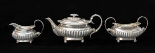 George IV Silver Three-Piece Tea Set