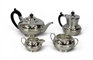 George V Silver Four-Piece Tea Service