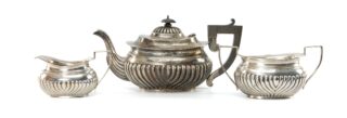 George V Three-Piece Silver Tea Service