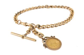 9ct Gold Curb-Link Albert Chain