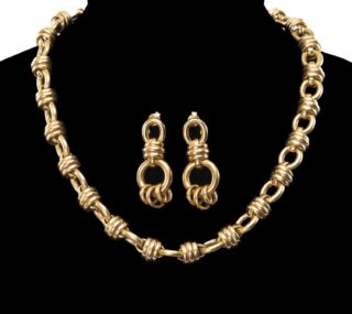 18ct Gold Chunky Stacked Chain Necklace
