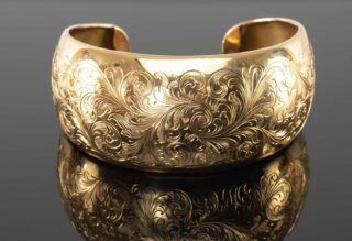 18k Gold Cuff Bangle