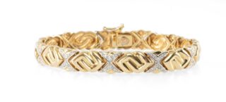 18ct Gold & Diamond Chip Bracelet