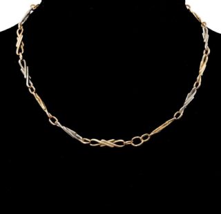 18ct Gold & Platinum Watch Chain