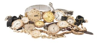 Assorted Vintage 9ct Gold Wristwatches