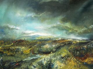 Iwan Gwyn Parry Oil 'The Road to the Estuary (Cymyran Bay, Anglesey)'