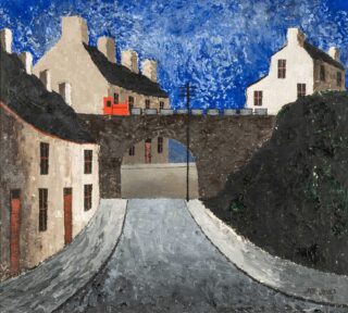 Jack Jones Oil 'Street Scene, Wales'