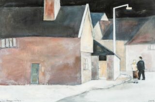 John Knapp-Fisher Oil 'Street Corner, Hadleigh, Suffolk'