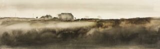 John Knapp-Fisher Ink & Watercolour 'Chapel'
