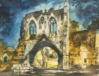 John Piper Etching 'Kirkham Priory Gateway'