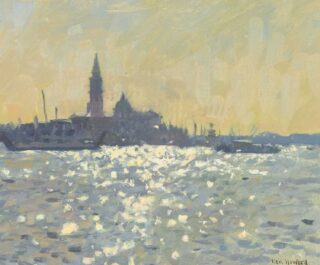 Ken Howard ARA NEAC RWS Oil 'Venice, Evening Light'