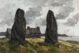 Sir Kyffin Williams RA Oil 'Standing Stones at Penrhos Feilw'
