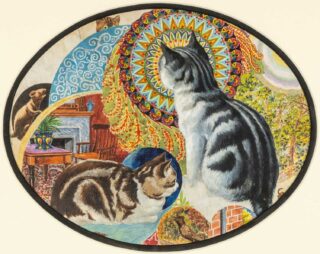Louis Wain Double-Sided Watercolour & Bodycolour