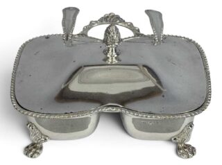 George V Silver Double Serving Dish & Matching Ladles