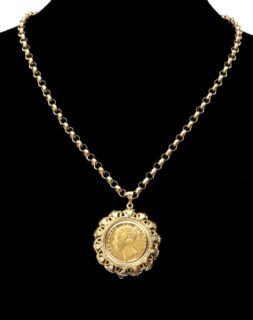 Victoria 1862 Sovereign Pendant & Chain