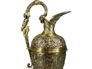 Victorian Silver Gilt Wine Ewer